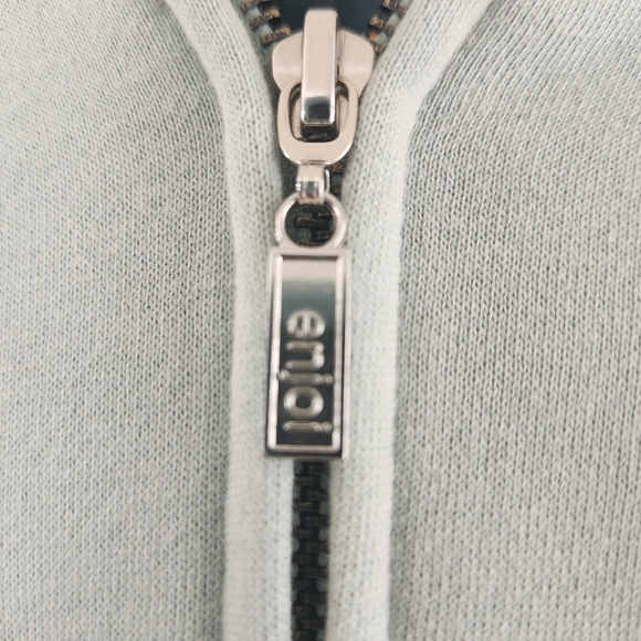 Enjoi skateboarding panda Patch Zip Up Light Green hoodie Cotton sz small Y2K - Picture 6 of 14